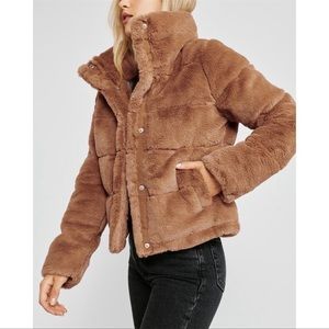 Abercrombie Mini Faux Fur Puffer Jacket